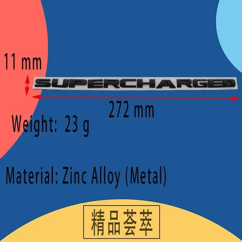 AAWZ1 Badge Sticker 3D Supercharged for Sport Car Fender Side Trunk Nameplate Decal Emblem