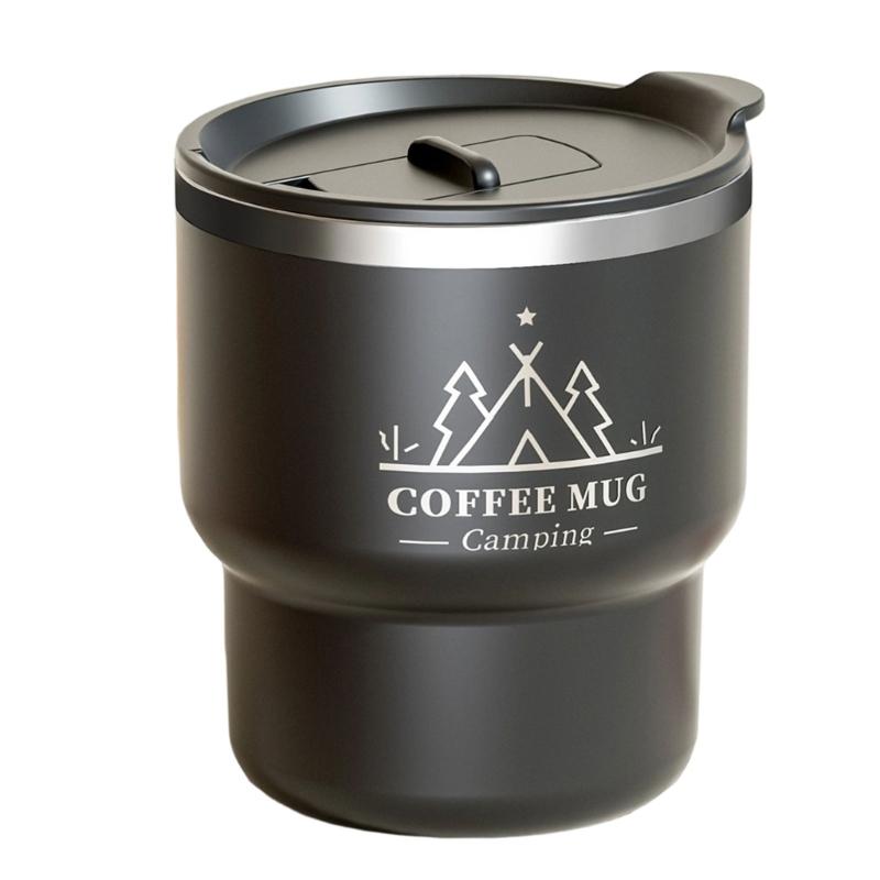 Leak Proof Stainless Steel Coffee Cup With Sealed Lid For Outdoor Camping Office Use Double Layer Insulated Travel Mug