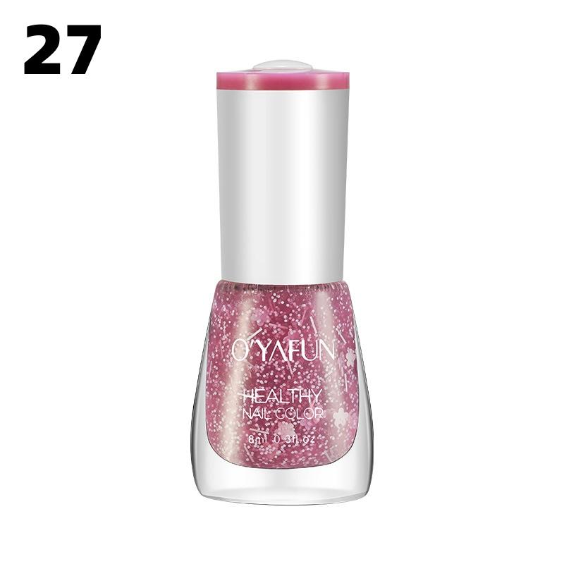 Nail Polish Can Be Peeled Off Without Baking, Quick Drying, Healthy Nude Color Sequins Nail Art Set, Can Be Peeled Off and Protected Nail Polish