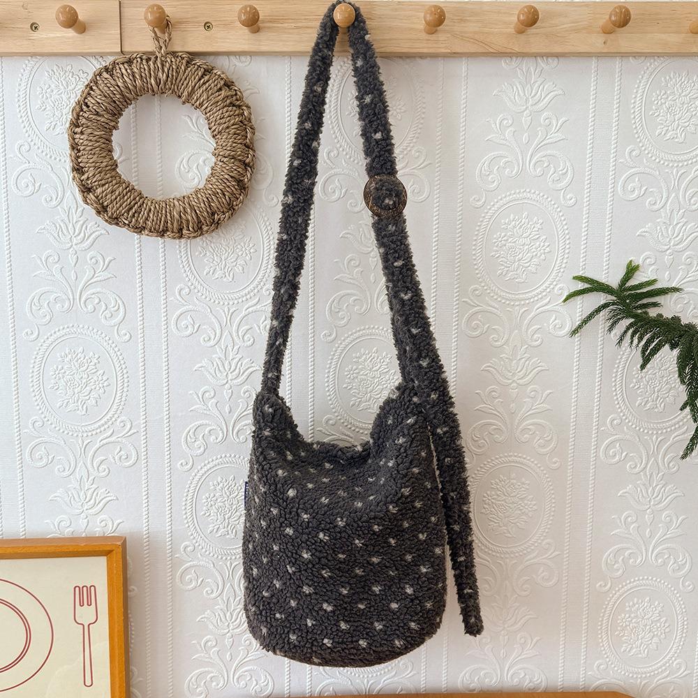 

Casual Fair Isle Style Shoulder Bag Tote Bag Fluffy Crossboby Bag Autumn/winter Style6
