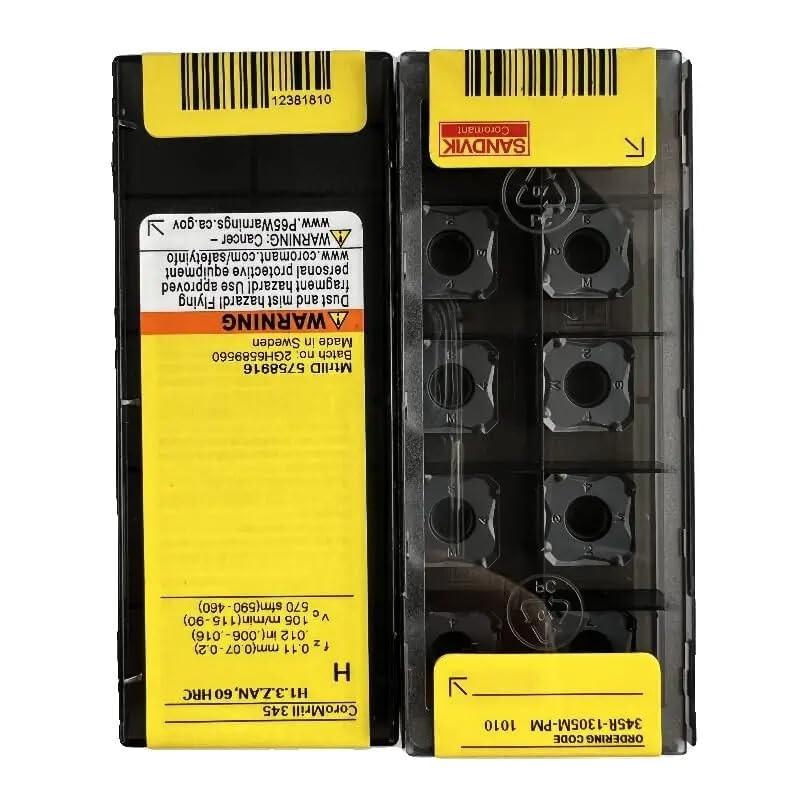 

Original Sandvik / 345R-1305M-PM 1010 / CNC lathe carbide blade 10 PCS