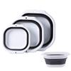 Zellucent Folding Easy To Folded Height Set of 3 Washtub, Tub, Laundry, Bath, Dishware, Multi-functional, Travel, Store, 3.3/3.8cm,