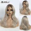 Noble Synthetic Lace Front Wig 14 Inch Straight Bangs Wig Cosplay Wig Ombre Blonde Wigs For Women Lace Wig Synthetic Lace Wig
