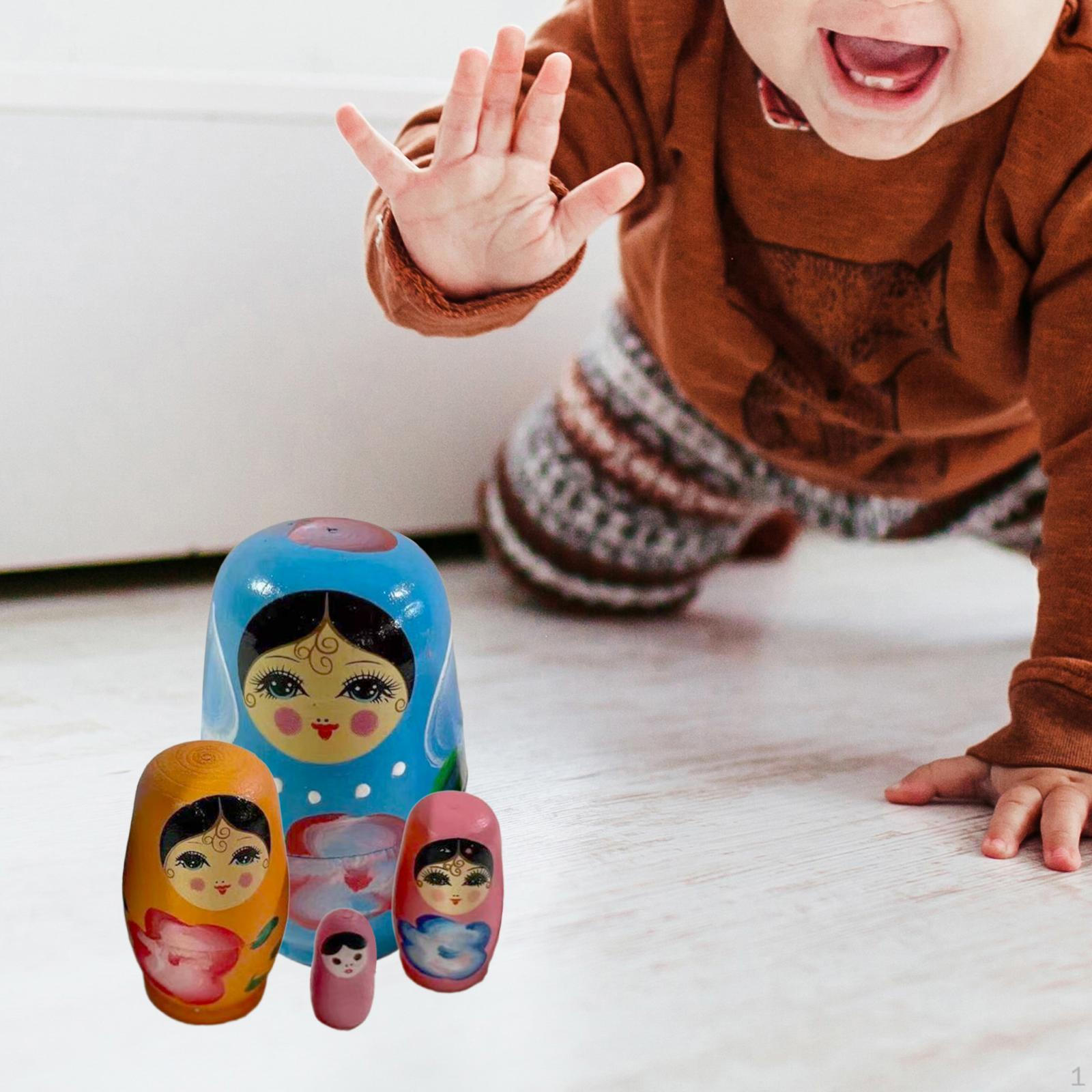 4-х элементный русский набор матрешек, традиционные ручные деревянные игрушки, штабелируемый, вкладывающийся набор для Ha