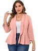 2024 Lightweight Plus Size Women's Ruffle Blazer – Comfortable and Stylish Casual Wear