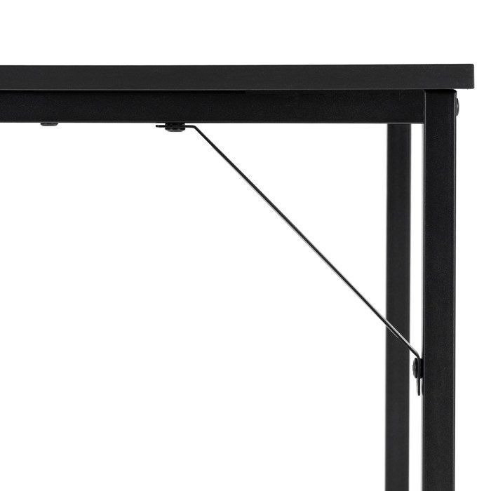 Schreibtisch - SPRINGOS - Loft - 100x50x76 cm - Schwarz - Metall - Einfache Montage