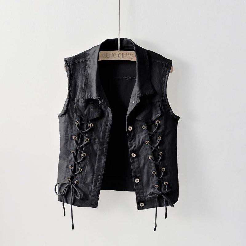 Women's Slim Denim Vest - Trendy Spring & Autumn Cardigan Outerwear 2023