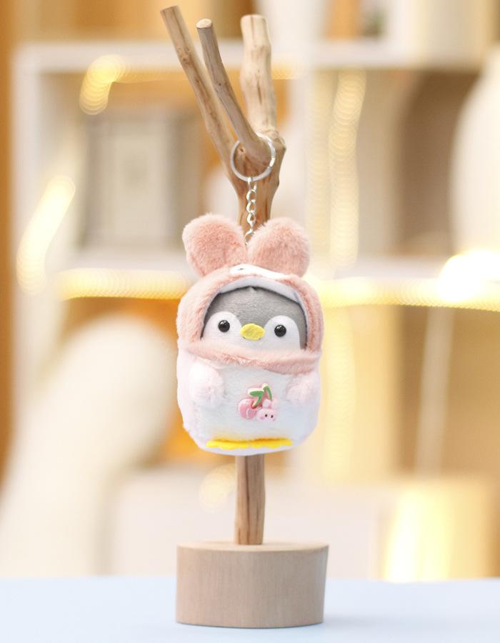 

Penguin Animal Cute Plush Keychain With Short Pile Fabric For Gift Decoration рожевий