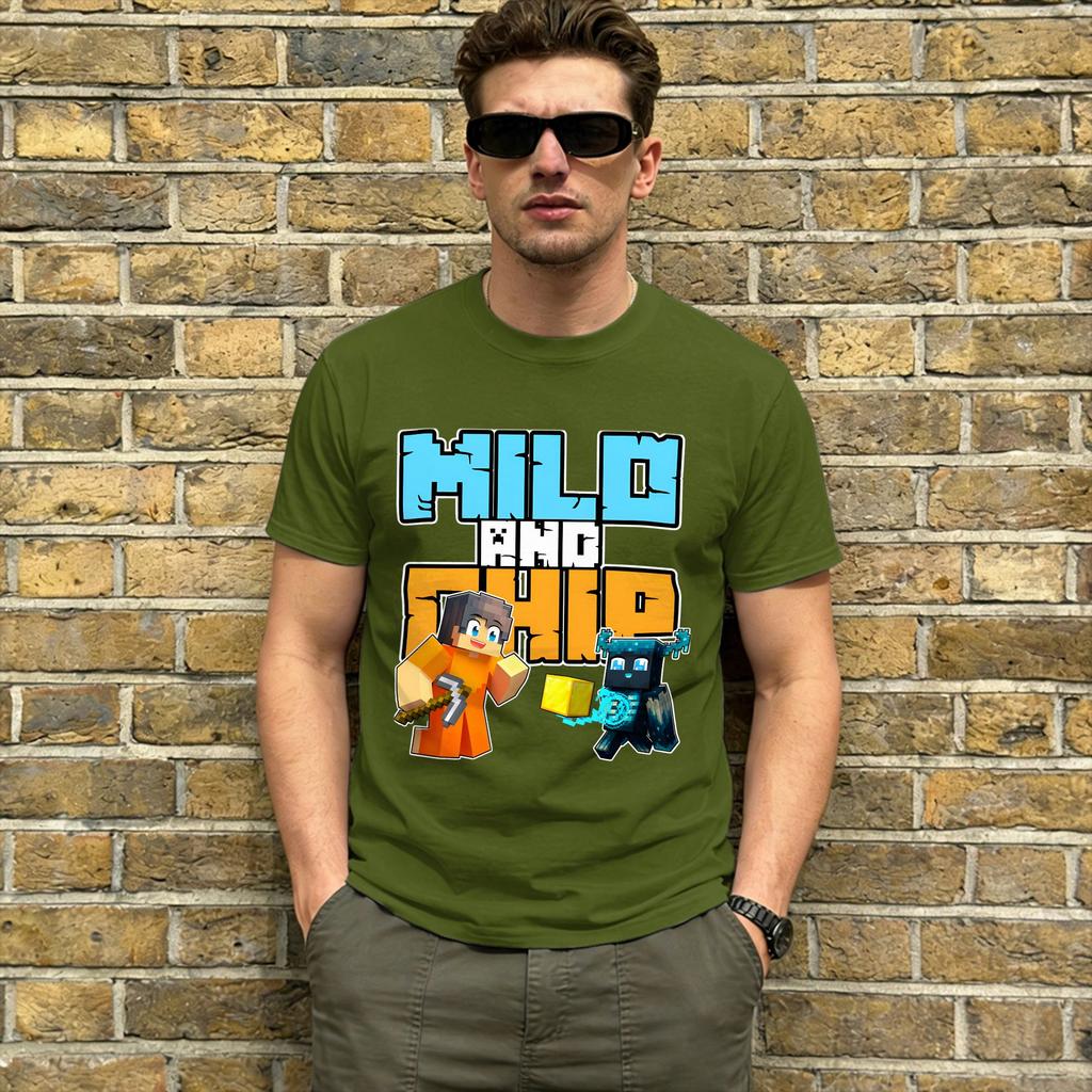 Milo And Chip Cotton Tshirt For Unisex Beach Vintage T Shirts Oneck Leisure Tee Shirt Oversized Wholesale Clothes