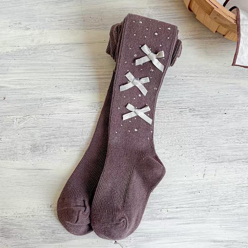 Sparkling Kids Girls Tights White Sheer Pantyhose Spring Fall Thin Dressy Leggings with Rhinestones Dressy Outwear Party Tights