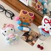 Sanrio Hawaii Swimming Ring Hello Kitty Plush Toys Pendant Backpack Keychain Cute Plushies Doll Decoration Holiday Gifts