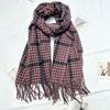 Plaid Scarf Women's Autumn and Winter Fashion New Versatile Long Tassel Shawl Korean Style Student Retro Warm Scarf