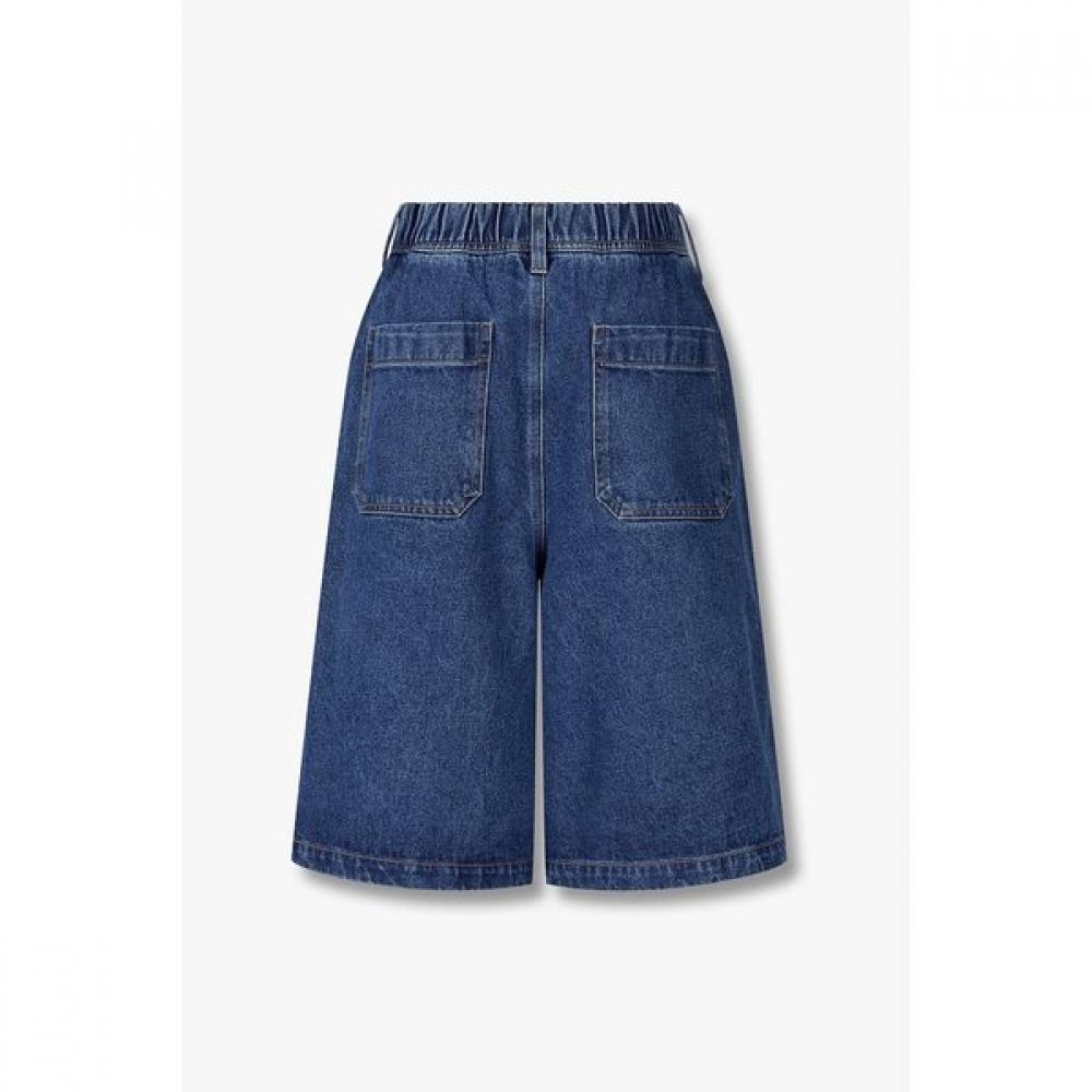 Studio Tomboy Denim Bermuda Pants Tuck Pleat  9176262982ct 