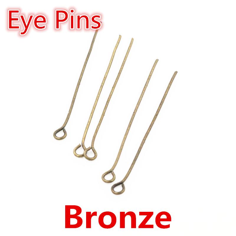 200pcs/Lot 16 20 25 30 35 40 45 50mm Flat Head/Ball Head/Eye Head Pins Metal Headpins For Jewelry Findings Making DIY Supplies