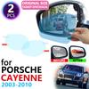 For Porsche Cayenne 955 957 2003~2010 Full Cover Rearview Mirror Anti-Fog Rainproof Anti Fog Film Accessories 2005 2007 2009