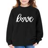 Kinder Langarm Lockerer Pullover Buchstabenaufdruck Rundhals Sweatshirt