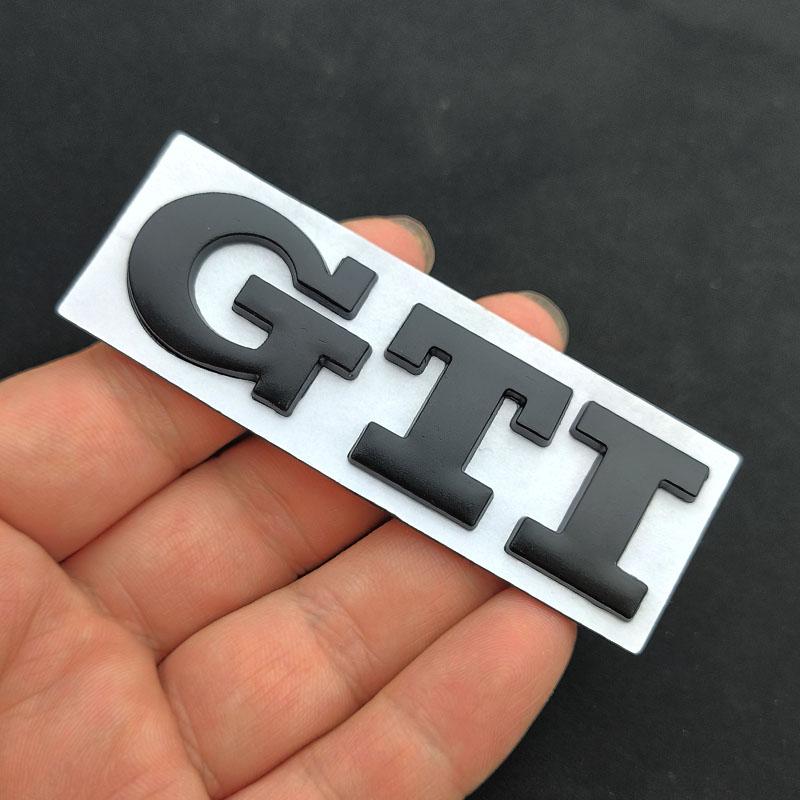 

2026 Hot For Volkswagen VW 3D Metal Logo GTI Emblem Letters Badge Car Rear Trunk Sticker for Volkswagen VW Golf 4 5 6 7 Polo MK4 чёрный