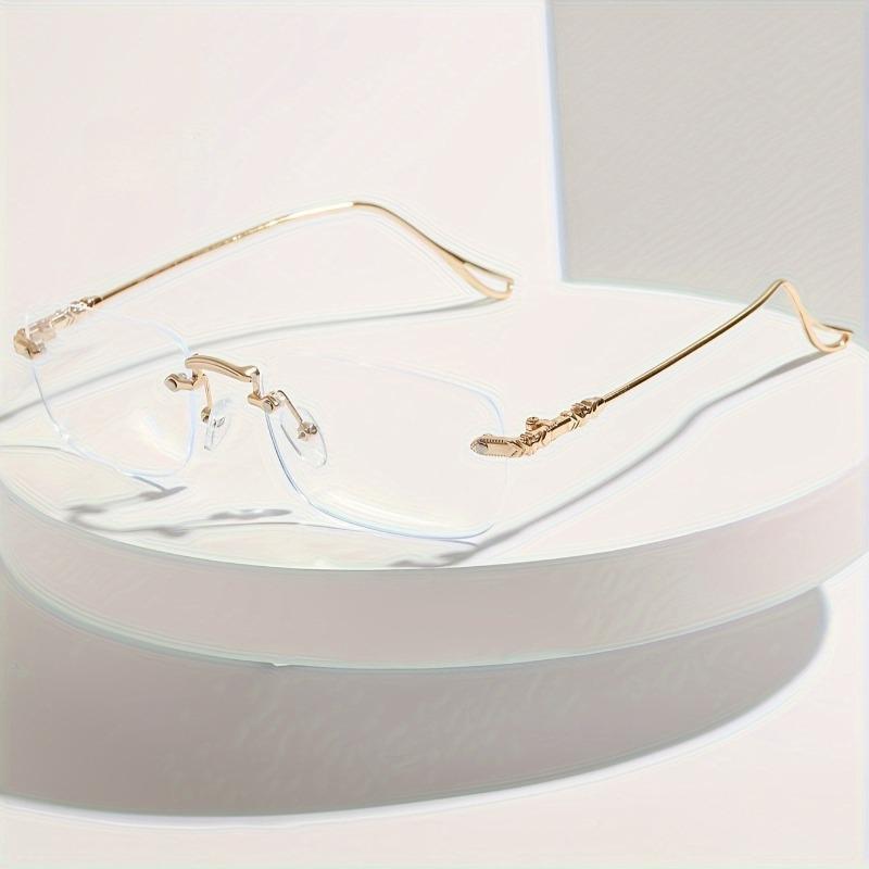 Ladies' frameless elegant and fashionable transparent glasses suitable for daily life
