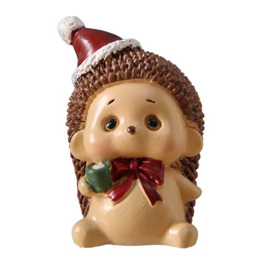 Yousheng Christmas Miniature Figurines Mini Resin Santa Claus/Snowman/Tree/Bear/Rabbit Figurine 3D Cute Christmas Statue for Home Desk Decor Dollhouse