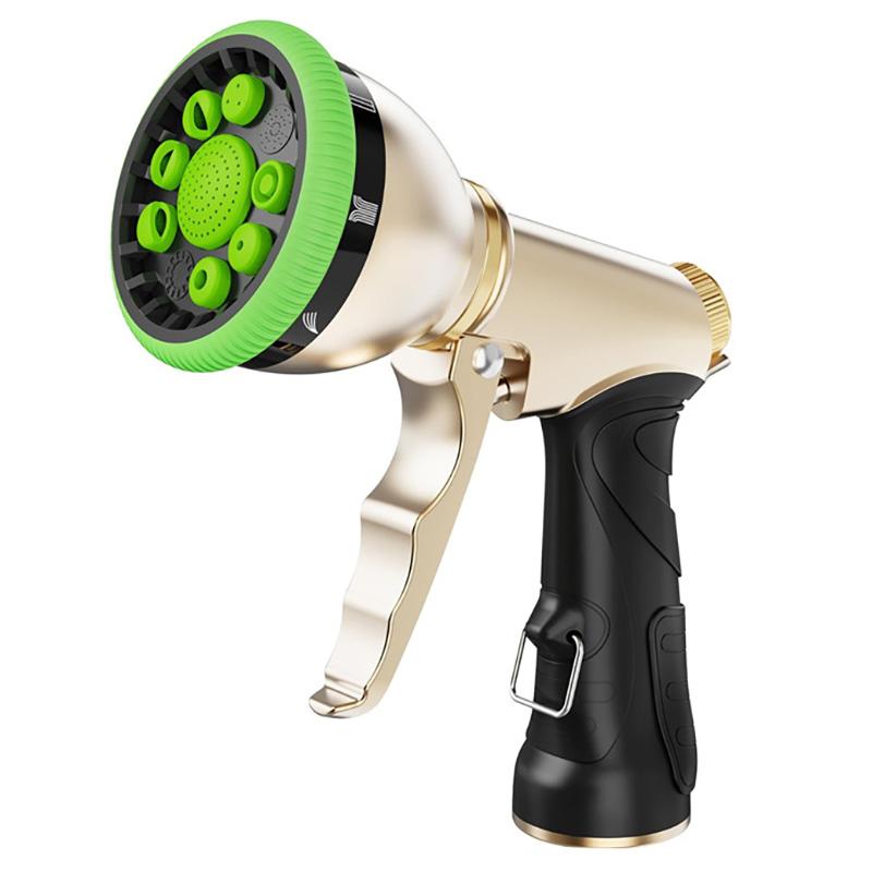 

New High-Pressure Water Spray Gun Car Washer Hose Spray Bottle Garden Watering Sprinkler Sprinkler Cleaning Water Gun зелений