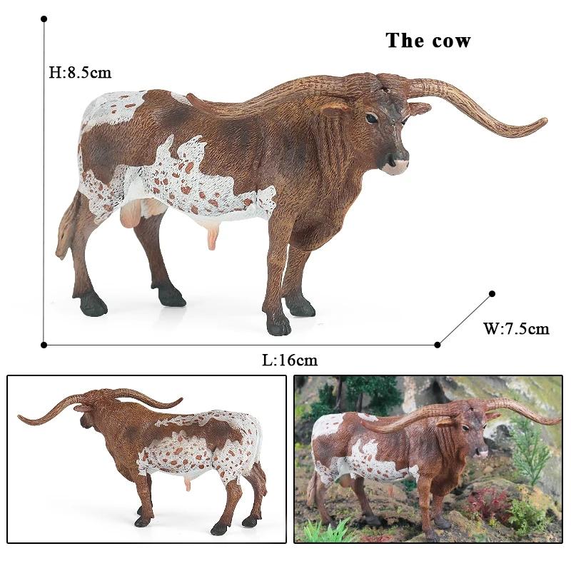 Oenux Zwierzęta Gospodarskie Walki Byków Kowboj Symulacja Drób Bydło Cielę Byk Wół Kolekcja Figurek Akcji Model Pvc Zabawka Prezent dla Dzieci