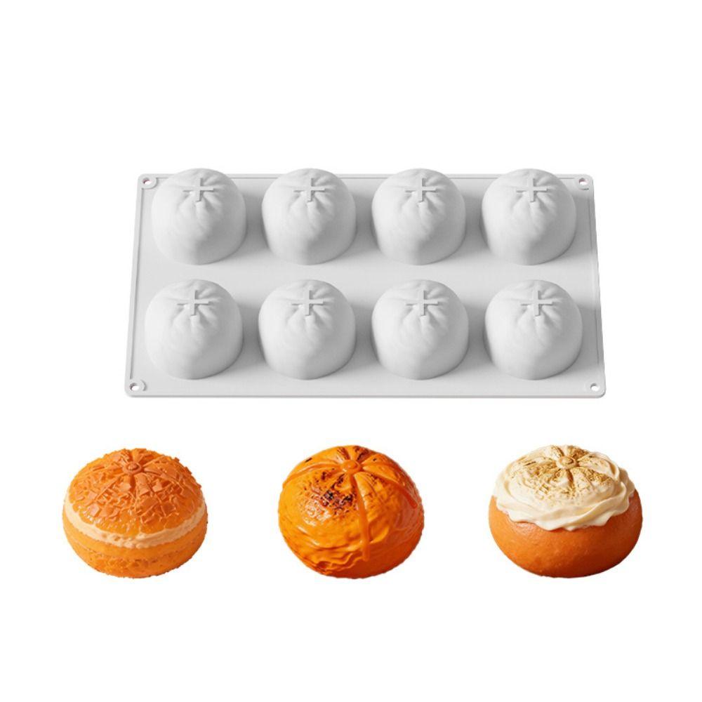 Reusable Orange Shape Cake Mold Non-stick 3D Silicone Mold  DIY Candle Making