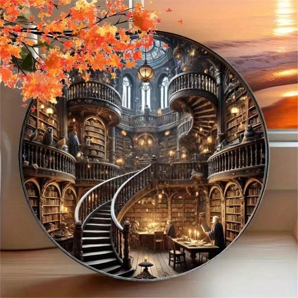 Vintage Round Metal Tin Sign Retro Art Magic Atmosphere Gift Home Decor