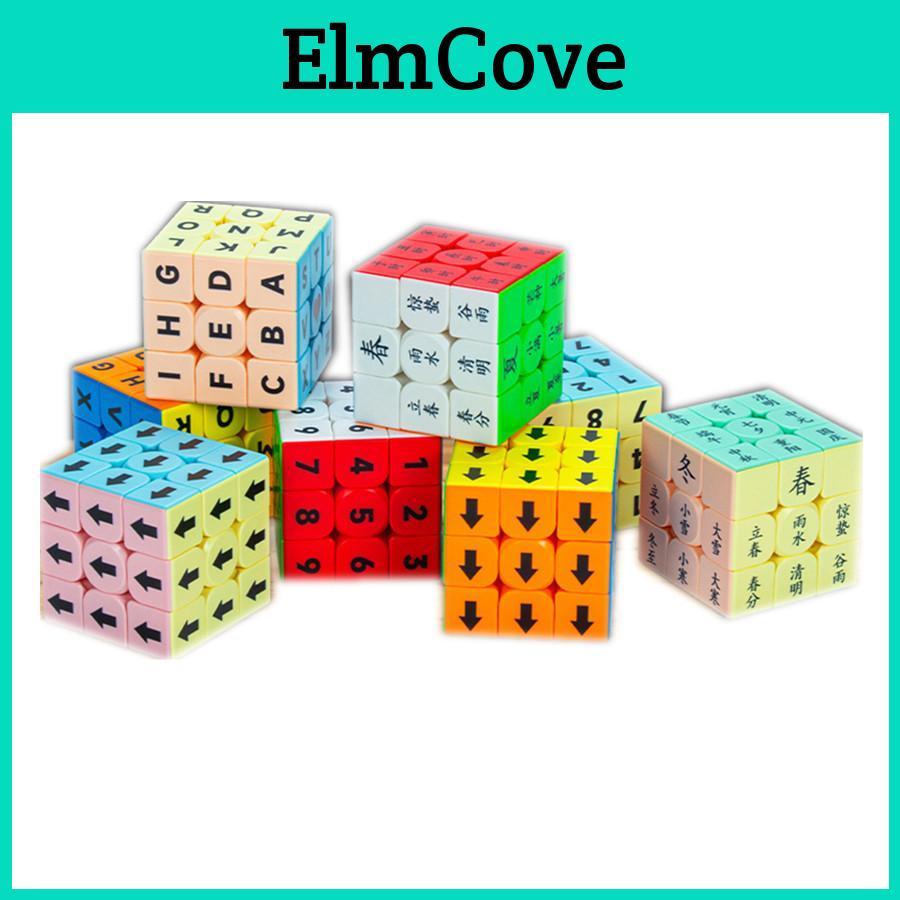 Magic Terms 3x3 Arrowdigitlettersolar Direction Cube Educational Puzzle Toys Magic Cubes For Kids Children