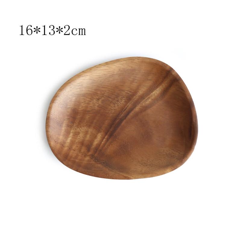 Japanese Acacia Wood Irregular Snack & Dessert Plate