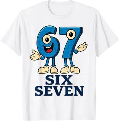 67 Sechs Sieben 6-7 - Lustiges italienisches Gehirnfäule Gaming Meme T-Shirt