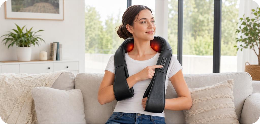 Massagegerät FÜR Nacken, Rücken, Körper, Füße, kabelgebunden, Heizmassagegürtel