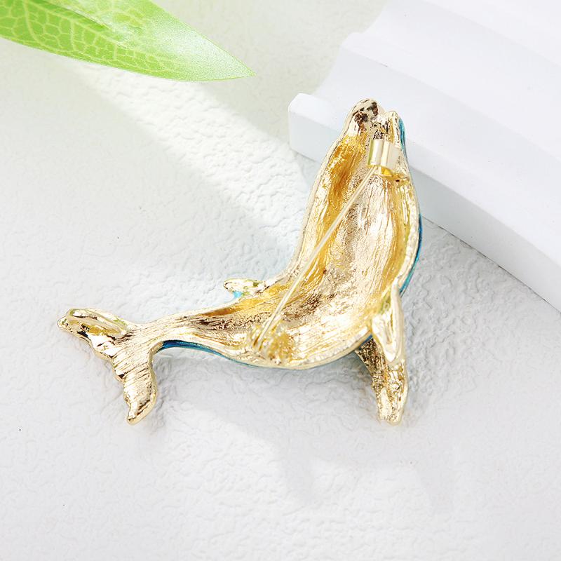 Krásné smaltované brože se zvířaty velrybami pro ženy na kabát, párty, šperky, doplňky, dárky