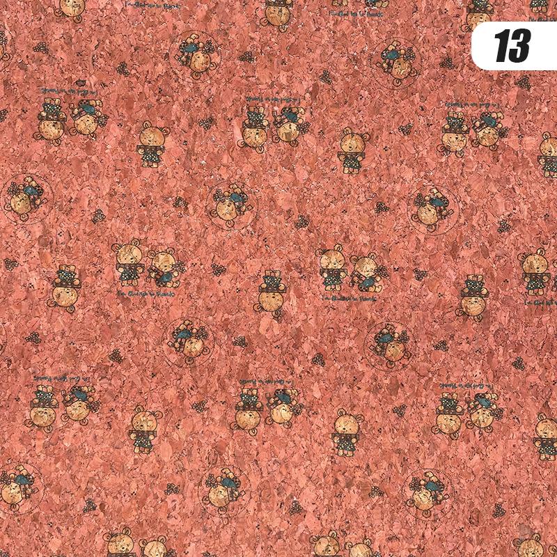 100x135cm Tkanina z nadrukiem korkowym Sztuczna skóra Wodoodporna Kolorowa Miękka Tkanina Korkowa Sofa Samochód Torba Dekor Mebli DIY Szycie Rzemiosło