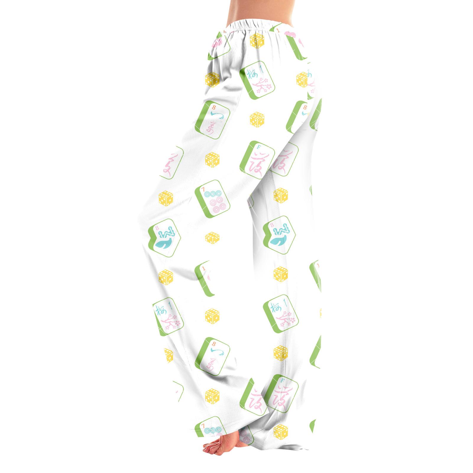 

Пижамные штаны для взрослых, одежда для сна, повседневные брюки с эластичной резинкой на талии, удобные прямые свободные брюки для йоги S жёлтый