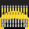 10/6pcs High Hardness Cross Screwdriver Bit Non-slip PH2 Screwdriver Set  Impact Drill Bit