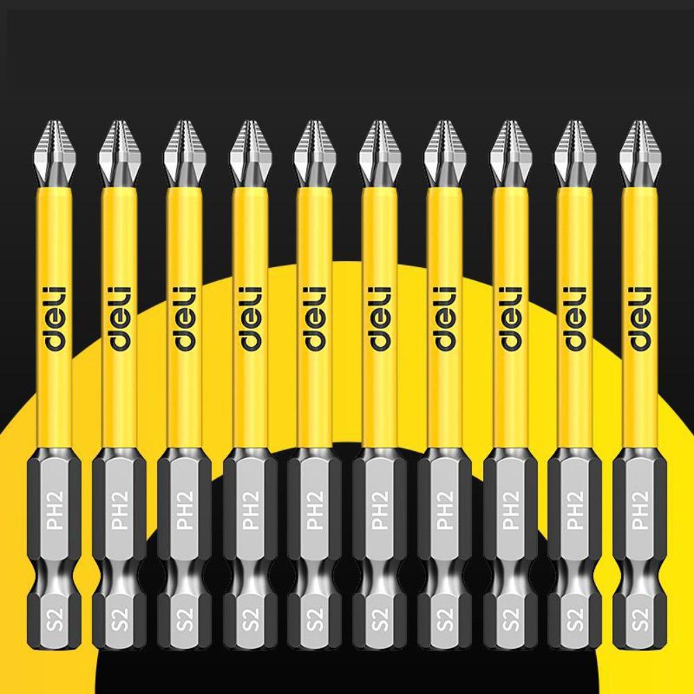 10/6pcs High Hardness Cross Screwdriver Bit Non-slip PH2 Screwdriver Set Impact Drill Bit