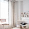 Curtains Finished Cotton and Linen Kitchen Curtains Bohemian Style Black and White Print Bay Window Curtains