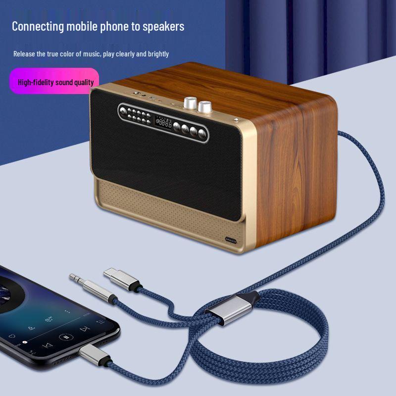 Apple Type-C to 3.5mm AUX Audio Cable for Mobile Phones - Multi-Function Three-in-One Car Speaker Connection
