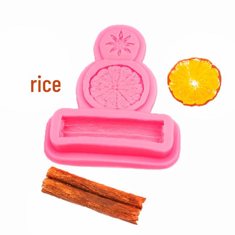 Cinnamon Star Anise & Lemon Hot Pot Base Silicone Mold - Winter & Christmas Cake Accessories