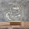 1PC Acrylic Luminous Ornament Photography Accessories, USB Base, Mom Gift, Mother's Day Figurines