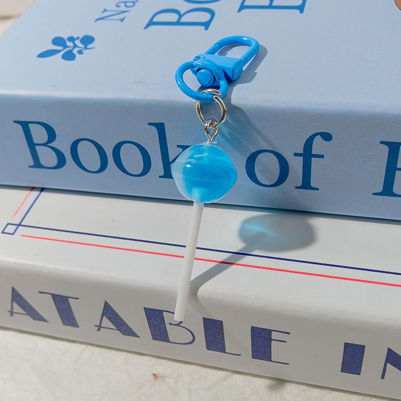 Cute Resin Candy Lollipop Keychain Mini 3D Simulation Food Key Rings For Women Girls Handbag Pendant Diy Kids Jewelry Gifts
