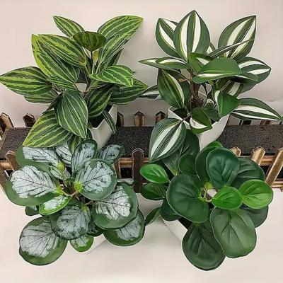 Artificial Potted Plants, Home Decoration Leaf Plants, Fake Flowers, Watercress Leaves, Money Leaves, Office Decoration, Small Potted Plants