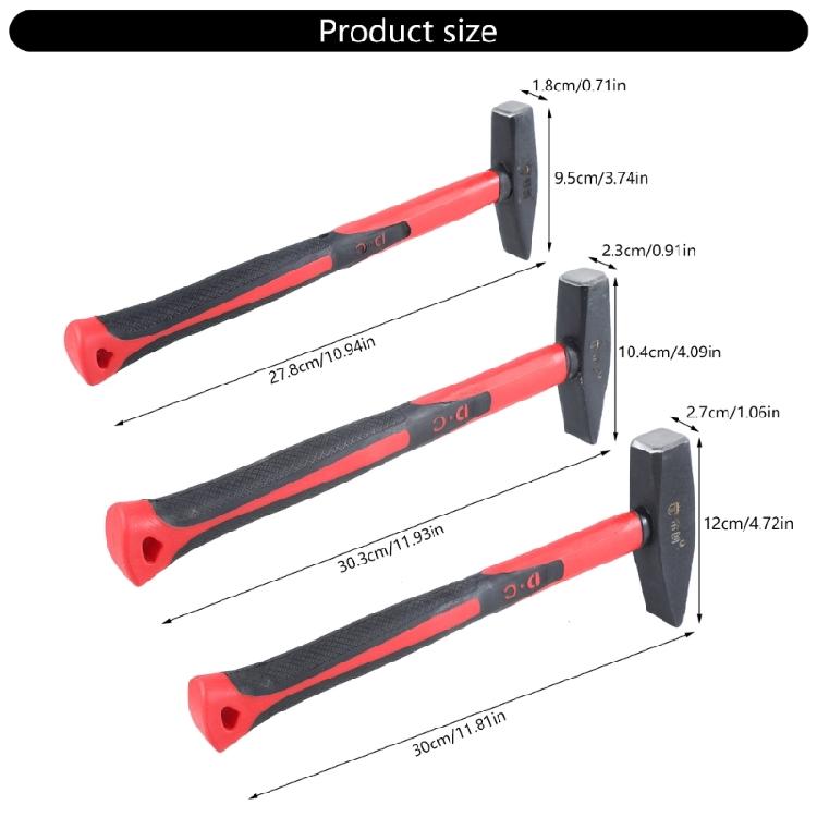 Machinist Hammer Woodworking Hammer Straight Hammer High Carbon Steel Construction Repairing Hand Tool Fitter Hammer