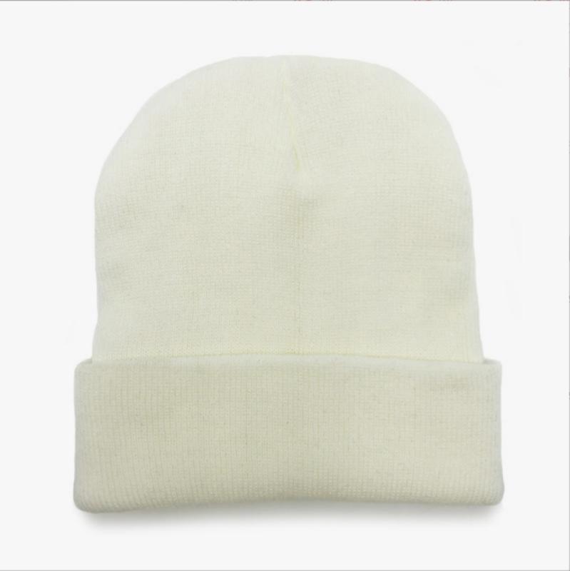 Fashion Men's And Women's Autumn Winter Cute Hat Girls Autumn College Style Warm Solid Color Embroidered Knitted Casual Cap