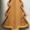 Wooden Christmas Tree Plate Antler Shaped Wooden Tray Christmas Decoration Steak Plate Dessert/snack/fruit/cookie Pizza Tray