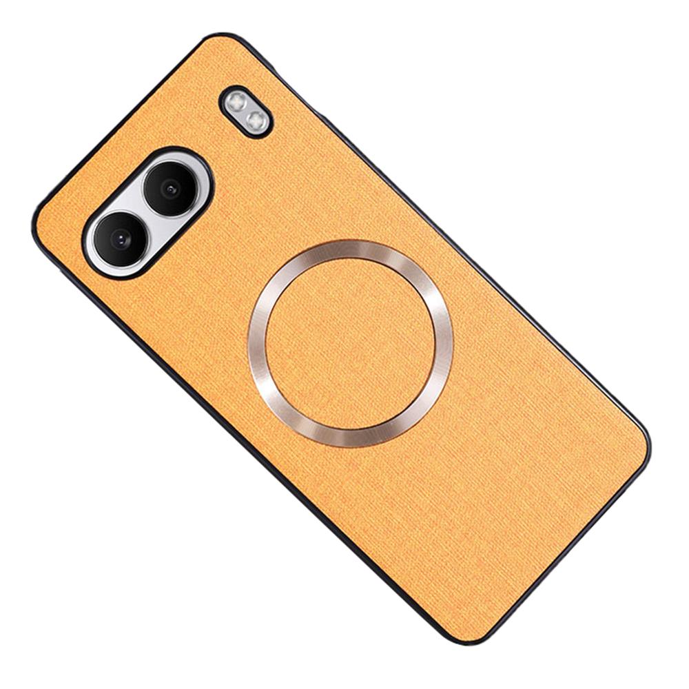 

Для чохла OnePlus Nord 4 Протиударний ТПУ+Тканинна задня кришка телефону Сумісний з MagSafe Orange