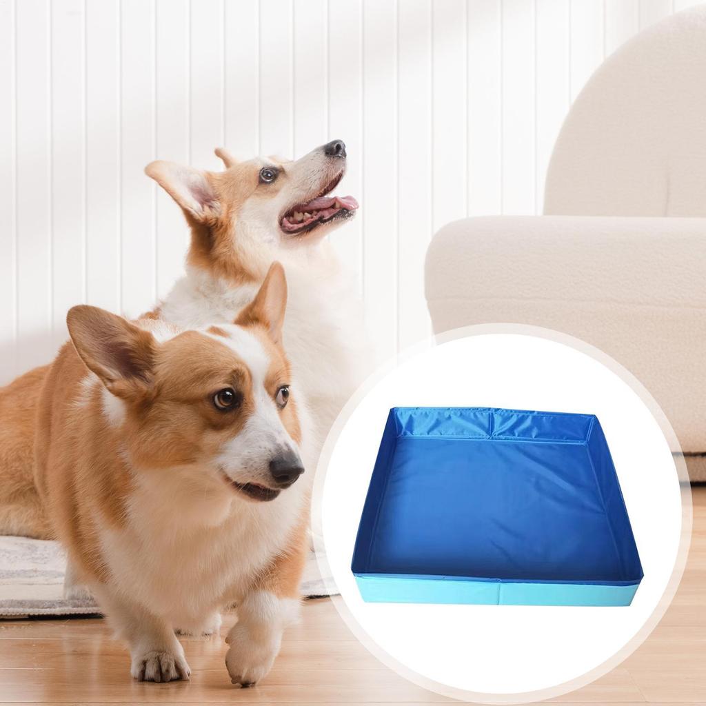 Cat Dog Pool Folding Swimming Pool PVC Small Pet Bathtub Non-inflatable Dog Paddling Pool Pet Funny Supplies 50*50cm