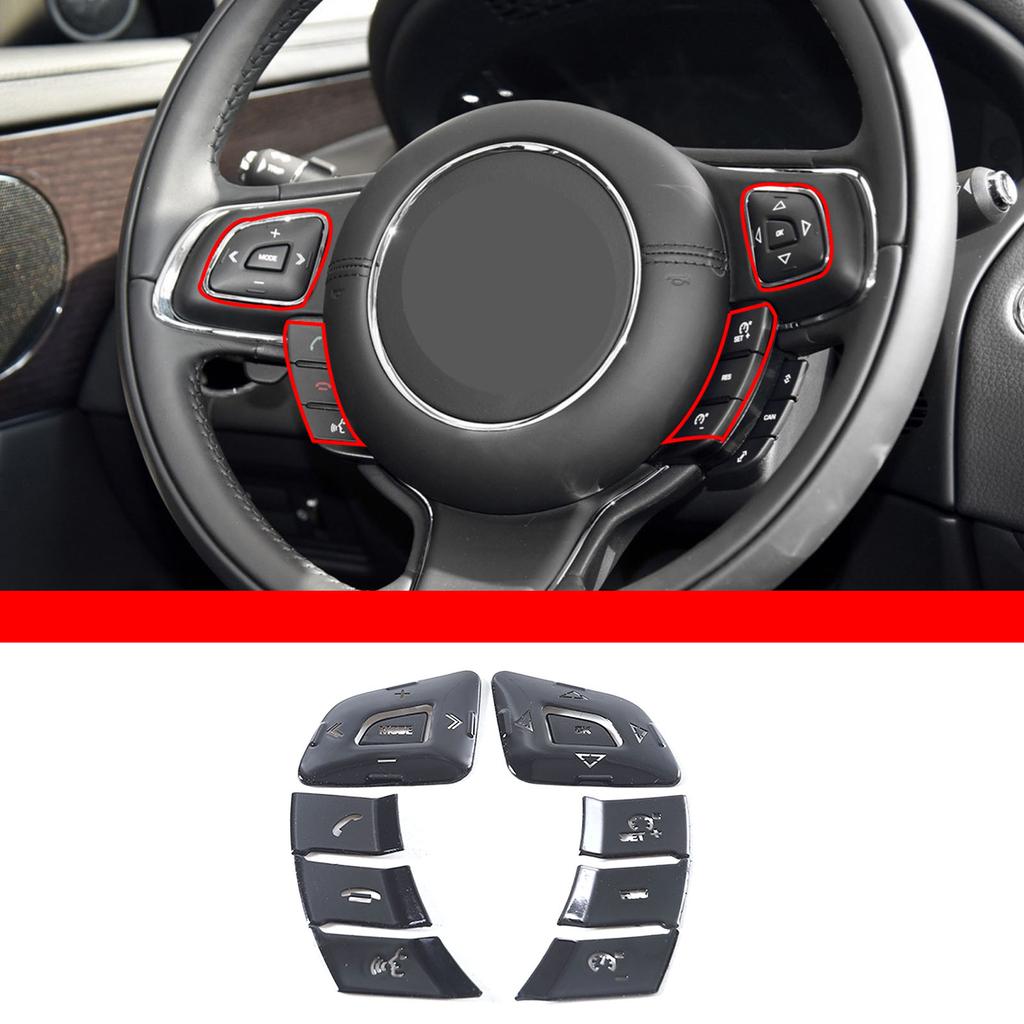 For Jaguar XF XJ 2008- Car AC Gear Switch Repair Decals aluminum alloy Button Stickers Car Accessories Interior