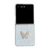 Glitter 3D Flower Samsung Z Flip7 Case with Anti-Fall & Anti-Lost Lanyard
