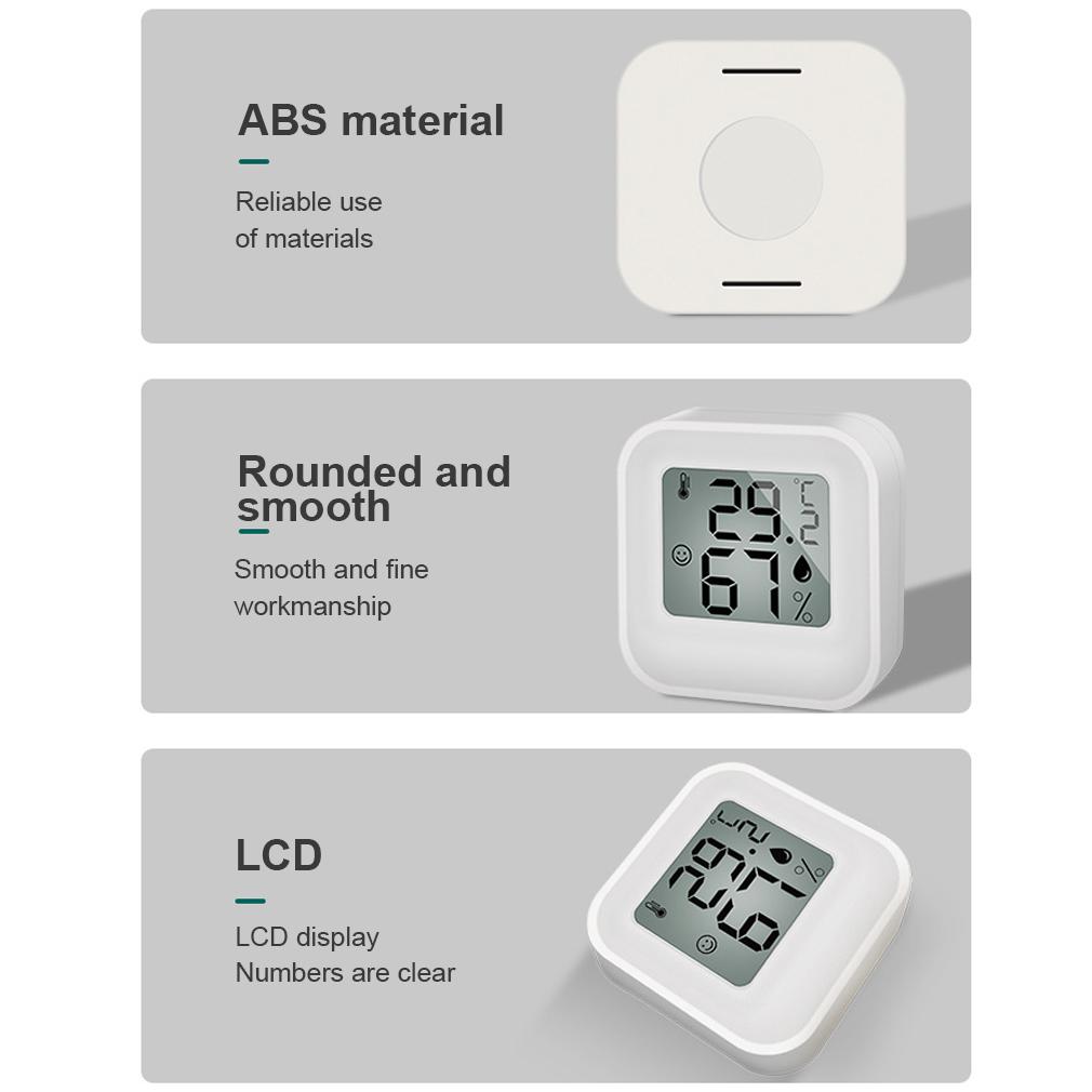 Mini LCD Digital Thermometer Hygrometer Indoor Room Electronic Temperature Humidity Meter Sensor Gauge Weather for Boothroom